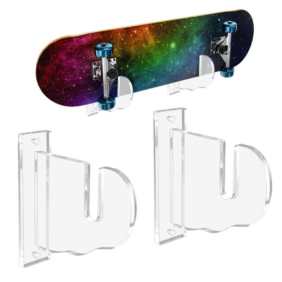 Soporte de Pared Acrílico BiJun 300 g para Patinetas, Longboards, Cruisers y Snowboards