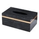 thumbnail image 4 of Soporte Para Caja De Pa?uelos Servilletero Veteado Para Aparadores De Cocina En Casa Negro Dorado, 4 of 5