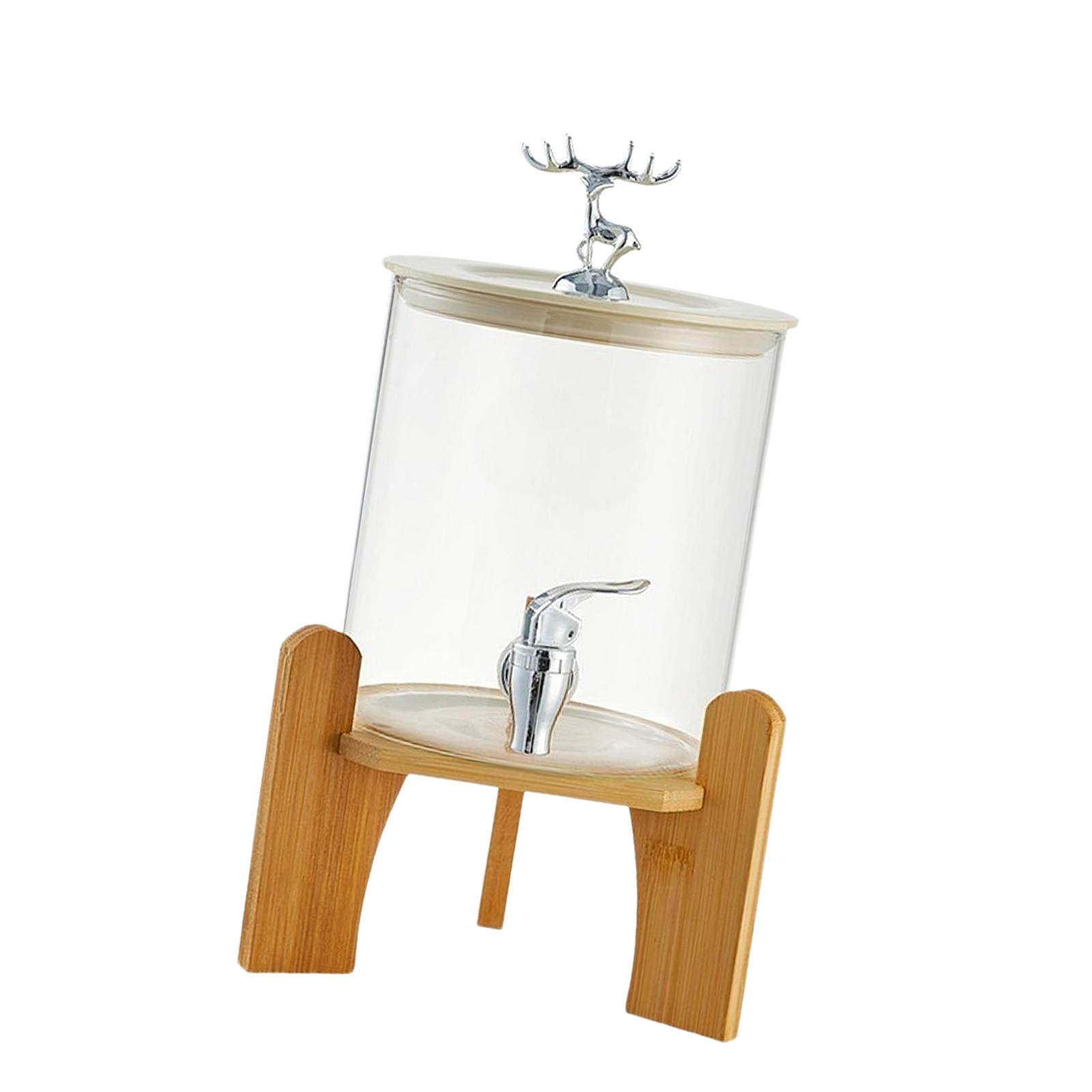 Magideal - Dispensador De Bebidas Para Fiestas Con Dispensador De Bebidas De Vidrio Con Espiga Para La Piscina Fiestas Al Aire Libre Jugo Reuniones Familiares Ciervo