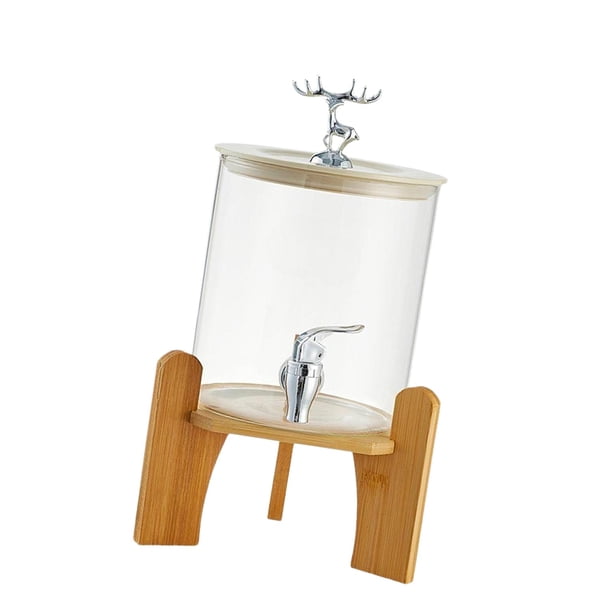Dispensador de bebidas para fiestas con dispensador de bebidas de vidrio con espiga para la piscina Fiestas al aire libre Jugo Reuniones familiares Ciervo