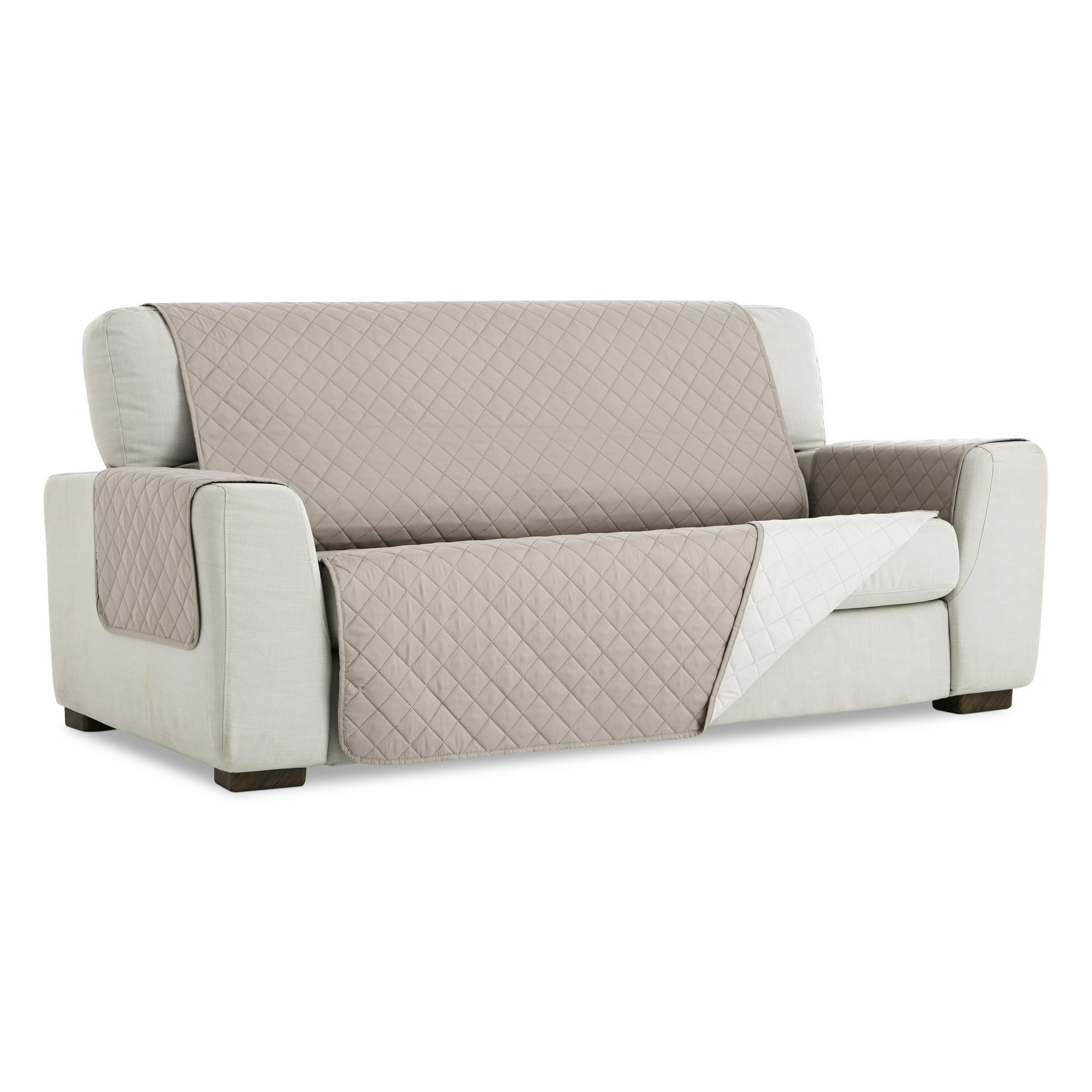 Zahr - Fundas Cubre Sofa Acolchado 2p Marfil
