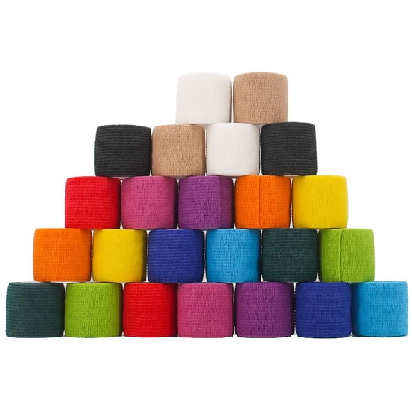 Envoltura autoadhesiva Bandage WeTop de 2 cm x 4,5 m, paquete de 24 unidades, arcoíris