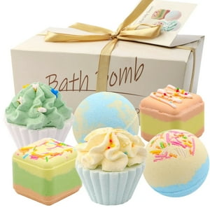 Partyglobos - Bombas Efervescentes Aromaticas Baño Tina Relajante Spa Cake Cup
