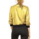 thumbnail image 3 of INSPIRE CHIC Chaqueta Bomber Casual para Mujer con Cuello Alto, Cremallera Metálica y Largo Recortado L Dorado, 3 of 8