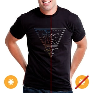 Delsol - Camiseta Para Hombre - Surf Sun Beach - Negra De Para Hombre - Camiseta (Xl)