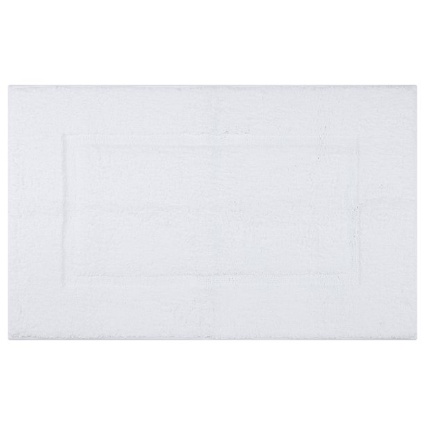 REGALWOVEN Alfombra de Baño Premium - Alfombra de Baño de Microfibra Extra Acolchada y Absorbente, Antideslizante y Lavable a Máquina, Alfombra de Ducha Peluda Blanca 32" x 20"