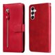 thumbnail image 1 of Funda tipo cartera para Samsung Galaxy A05s con bolsillo con cremallera y ranuras para tarjetas – Función de soporte Rojo, 1 of 6