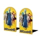 thumbnail image 1 of Megamente Sujetalibros decorativos temáticos, tope para estantería con base antideslizante, uso dual para hogar y oficina - 2 piezas, 1 of 6
