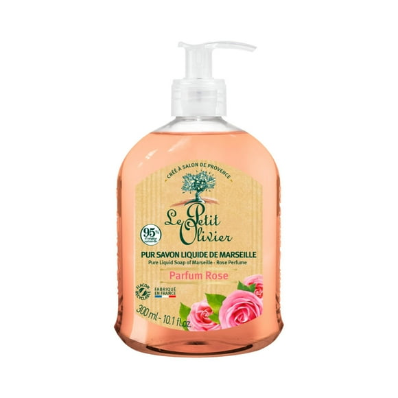 Jabón Le Petit Olivier liquido de Marsella Rosa, 300 ml