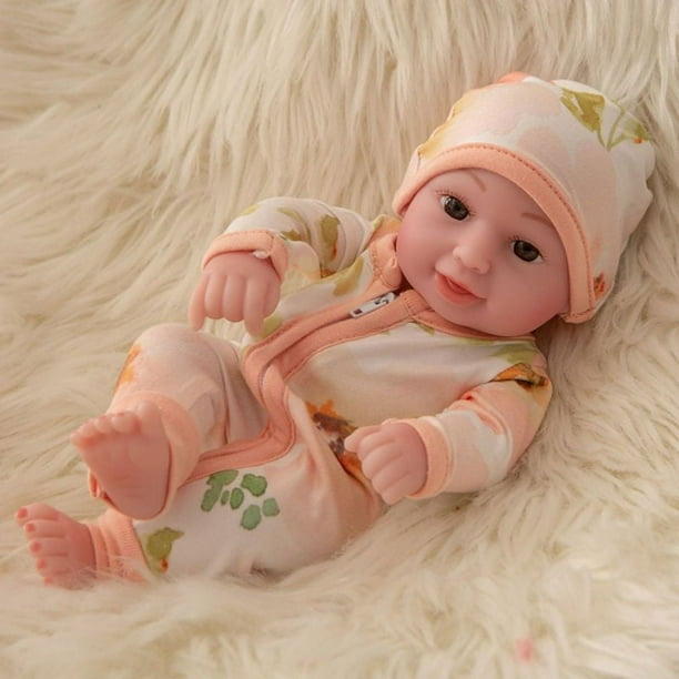 30cm/11.8in Reborn Simulated Doll Toy Baby Rubber Girly Puppet Doll Embroidery Boy Toy