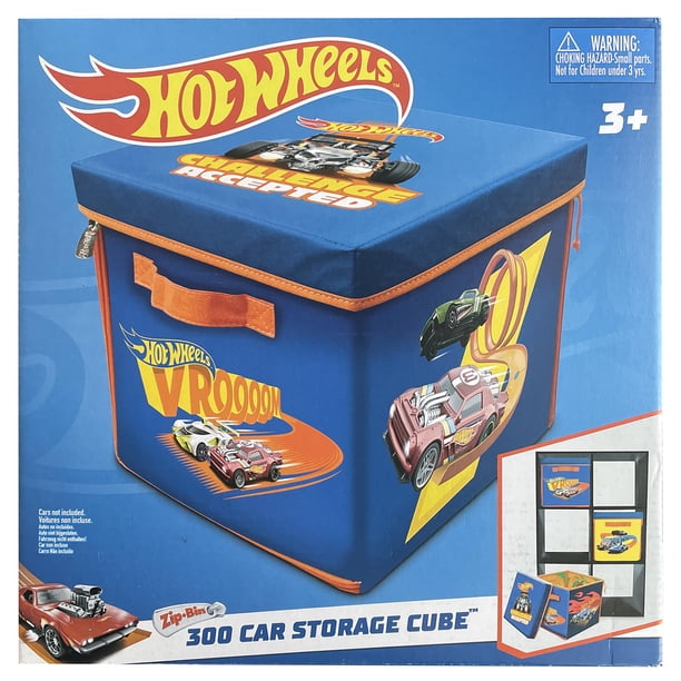 Cubo de almacenamiento para coche Hot Wheels Tara Toy ZipBin 300 niños mayores de 3 años