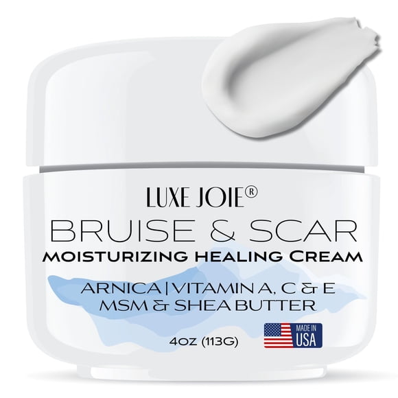 Crema LuxeJoie Bruise & Scar Arnica Montana 120 ml con vitamina A, E y C