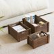 thumbnail image 3 of Caja de almacenamiento VDEHOM de madera marrón, pack de 3, 38 x 28 x 18 cm, 3 of 8