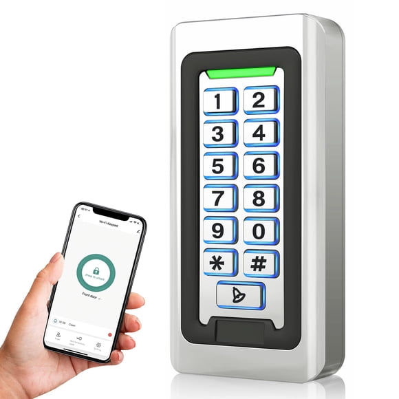 Teclado inalámbrico de control de acceso WiFi AMOCAM con lector de tarjetas EM