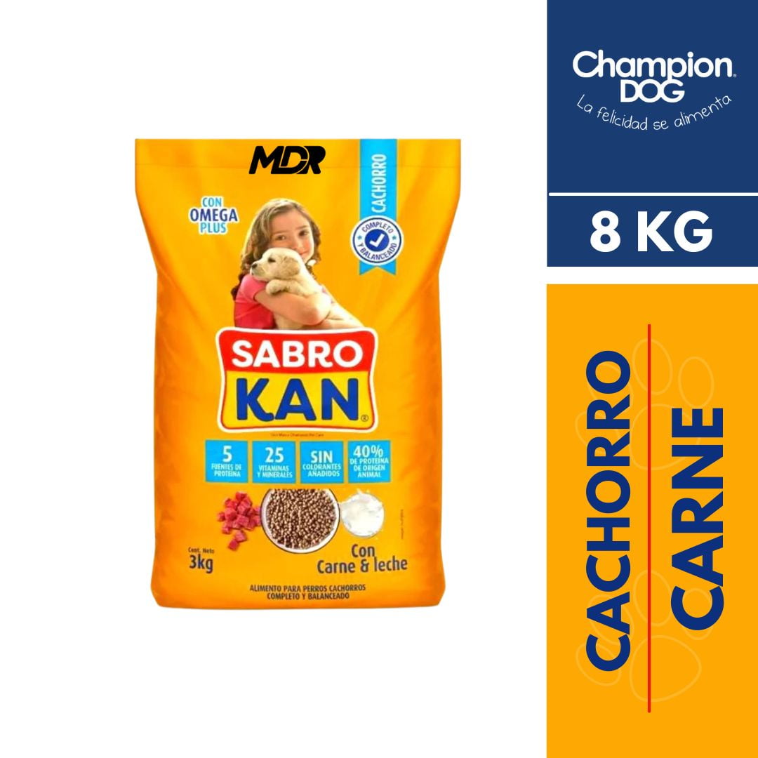 SABROKAN CACHORRO  SABOR CARNE 8KG