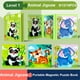 thumbnail image 3 of Montessori Kids Toys Magnetic Advance Educate Book 3-In-1 Fruit Animal Marine Dinosaur Cognitive Early Education Puzzle Play, 3 of 3