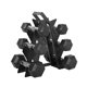 thumbnail image 1 of Set de mancuernas CAP Barbell Hexagonales Recubiertas de 32 lb con soporte, negro, 1 of 6