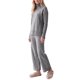 thumbnail image 4 of INSPIRE CHIC Conjunto de Suéter de Punto de Cable de 2 Piezas para Mujer Cuello Alto Hombro Caído Manga Larga Ajustable Grande Gris, 4 of 6
