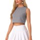 thumbnail image 4 of INSPIRE CHIC Blusa sin mangas de mujer para el regreso a clases, estilo vintage de verano, tops de cuadros XL Negro, 4 of 5