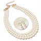 thumbnail image 1 of Set de Collar y Pendientes S SUSANN con Perlas Doradas y Vidrio Grueso, 1 of 8