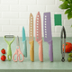thumbnail image 4 of Set Juego Cuchillos Tijera Pelador Pinzas Cocina Multicolor, 4 of 7