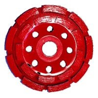 Metalfer - Disco Copa Diamantada 4.1/2 Doble Segmento Rojo