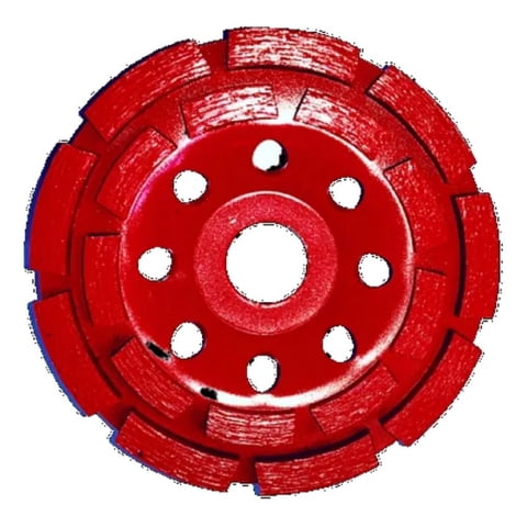 Metalfer - Disco Copa Diamantada 4.1/2 Doble Segmento Rojo