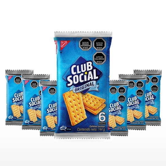 Galletas Saladas Original Pack 6un. 144 g Club Social