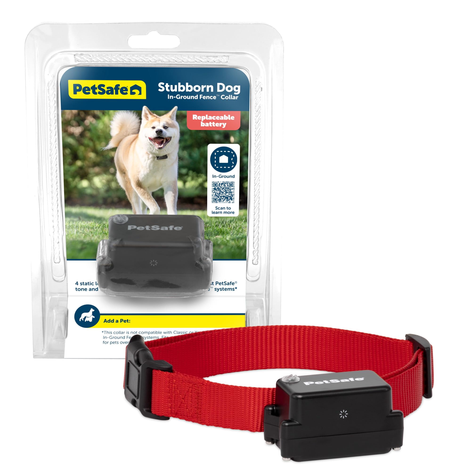 Collar de valla eléctrico PetSafe Stubborn Dog, impermeable