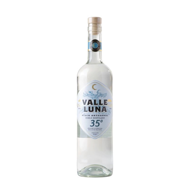 Pisco Artesanal 35° Botella 750 ml Valle Luna