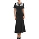 thumbnail image 1 of INSPIRE CHIC Vestido de cóctel para mujer con bordado floral, cuello redondo, cola de pez, vestido formal de noche, talla M, negro, 1 of 5