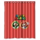 thumbnail image 1 of Adorable cortina de ducha de dibujos animados de Super Mario, juego de cortina de baño con ganchos, tamaño 60 x 72 pulgadas, 1 of 3