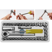 Genérico - Llaves Punta Corona 14 Piezas + Juego Dados + Destornillador Destornillador Tipo Golpe