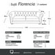 thumbnail image 5 of Sofa Florencia 3 Cuerpos Cuero Colorado Beige, 5 of 5