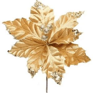 Geneerico - Pack 5 Flores Navideñas 26Cm Artificial Adorno Navidad 01