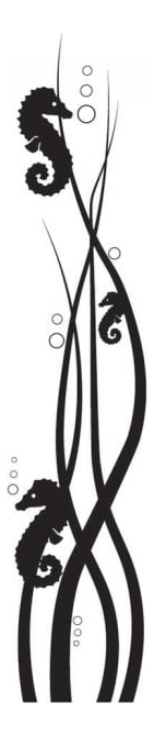 Rienda Libre Graphics - Decomural Seahorse Under The Sea Bathroom Ws-40814