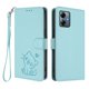 thumbnail image 1 of Motorola MOTO G Play 2025 Funda Billetera con Estampado de Gato, Verde Claro, 1 of 6