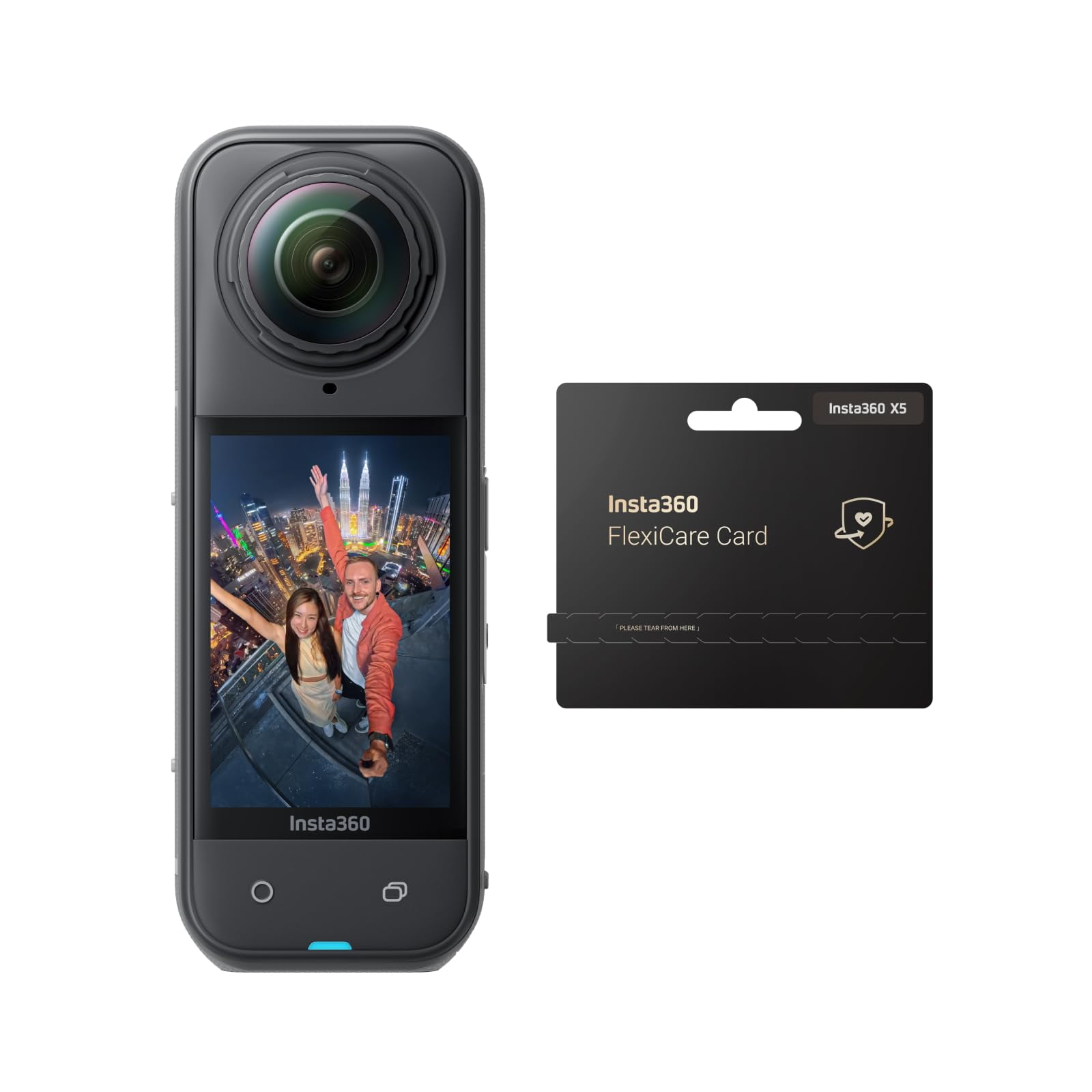 Cámara De Acción Insta360 X5 Flexicare Bundle 8k 360° A Prueba De Agua