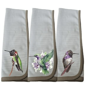 Dcobre - Pack 3 Paños Cocina En Cobre Modelo Colibrí Ramitas