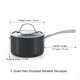 thumbnail image 2 of Cacerola Cooks Standard de 3 L antiadherente con tapa de vidrio, 2 of 7