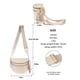 thumbnail image 4 of Bandolera FEIBOON espaciosa riñonera de nailon para mujer, color beige, 4 of 6