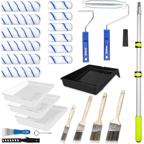 Kit de Rodillos RHIBAK RK04, 27 Piezas, Poste Extensible de 23 a 47 in