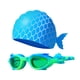 thumbnail image 1 of Gafas De Natación De Sirena Con Gorro Ajustable Para Niños Y Niñas, Color Verde, 1 of 5