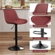 thumbnail image 4 of Set De 2 Taburetes De Bar Ajustables Rojos De Pu, 4 of 8
