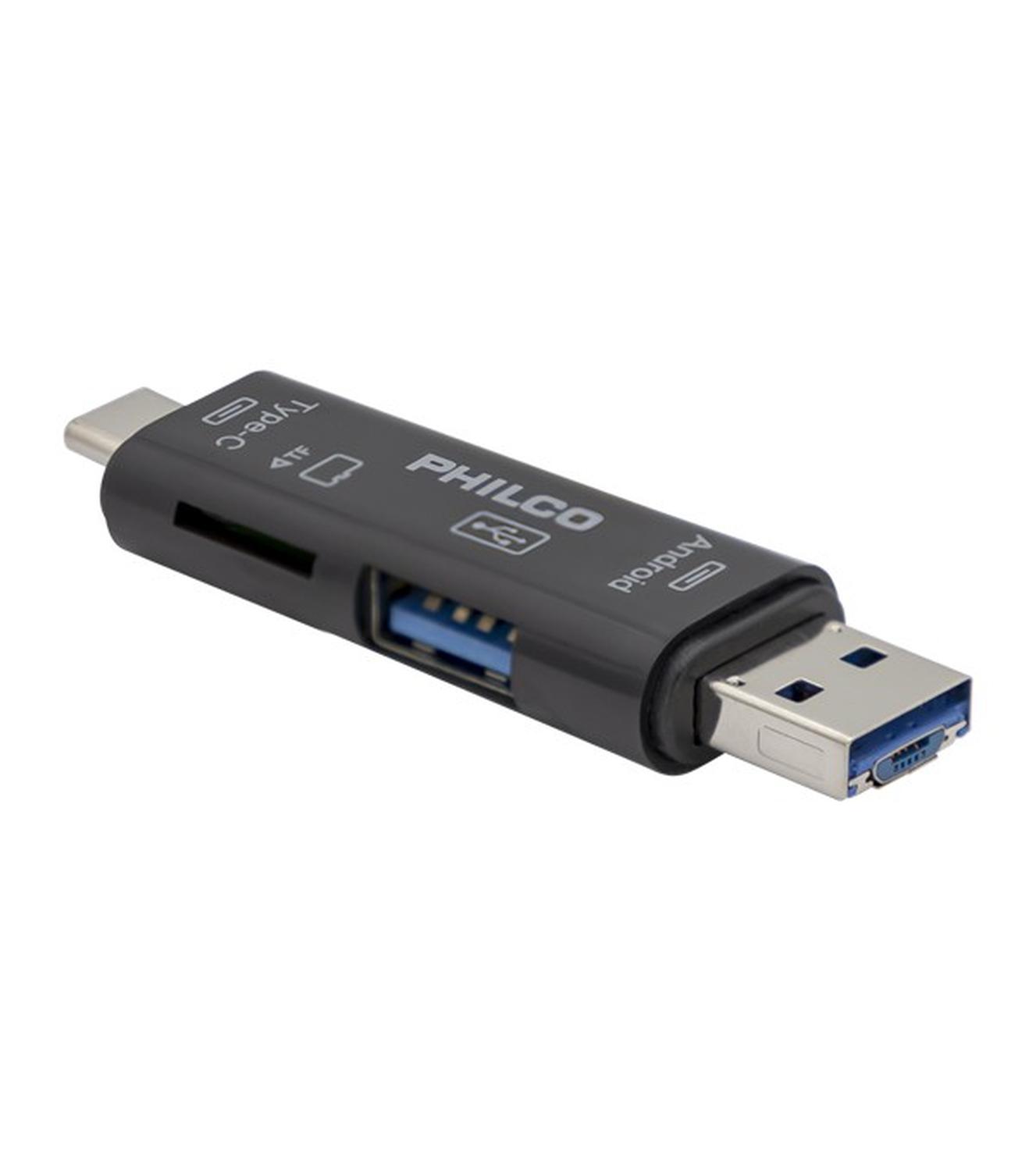 Ultra - Lector Micro Sd / Usb 3 En 1 Otg Negro