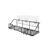 Genérico - Organizador De Ducha Repisa Baño Jabonera Set 4 Inoxidable Casatua Negro