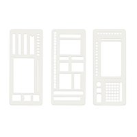 Magideal - 3 Plantillas Para Diario, Plantilla De Planificador, Lista De Verificación Reutilizable, Plantillas De Dibujo Diy, Herramienta Para Diseñar Tarjetas N