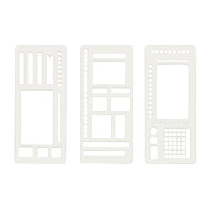 Magideal - 3 Plantillas Para Diario, Plantilla De Planificador, Lista De Verificación Reutilizable, Plantillas De Dibujo Diy, Herramienta Para Diseñar Tarjetas N