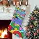 thumbnail image 1 of Tuca y Bertie Tema: Calcetines de Navidad, fino lino blanco para colgar en escaleras y chimenea, decoración navideña para el hogar, regalo de Navidad.54cm×38cm, 1 of 5