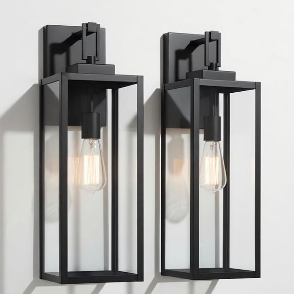 Aplique de Pared Faymart Lighting Pack de 2 Unidades 56 cm Negro